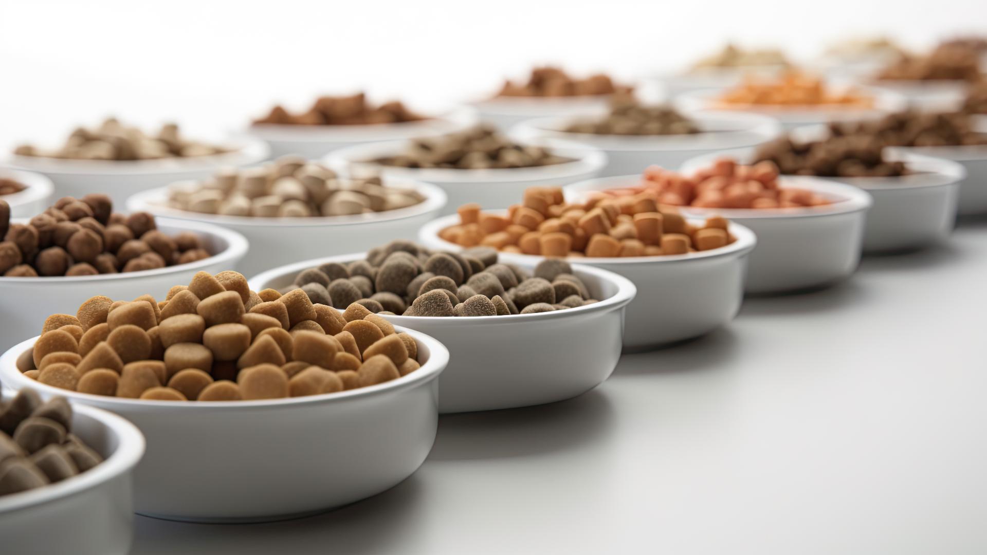 Pet food definition, according to categories